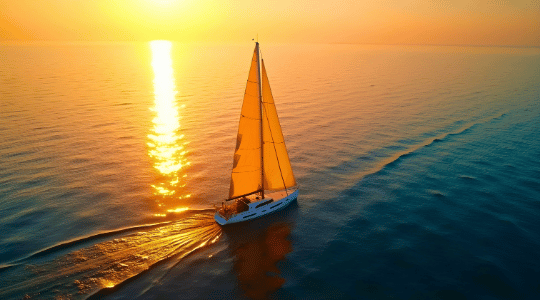 Apéritif au Coucher du Soleil en Voilier
